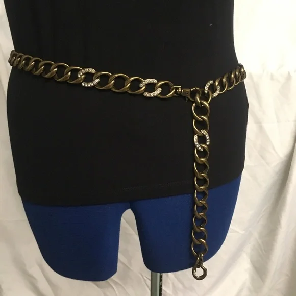 Accessories | Brass And Embellished Chain Waist Belt | Poshmark display picture 3